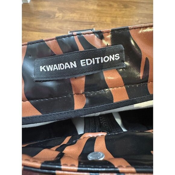 Kwaidan Editions Tiger Print Vinyl straight leg high rise pants 36 - Picture 7 of 9